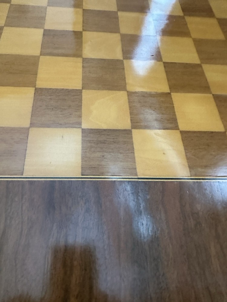 Vintage Chess Table Bronze with rolling feet