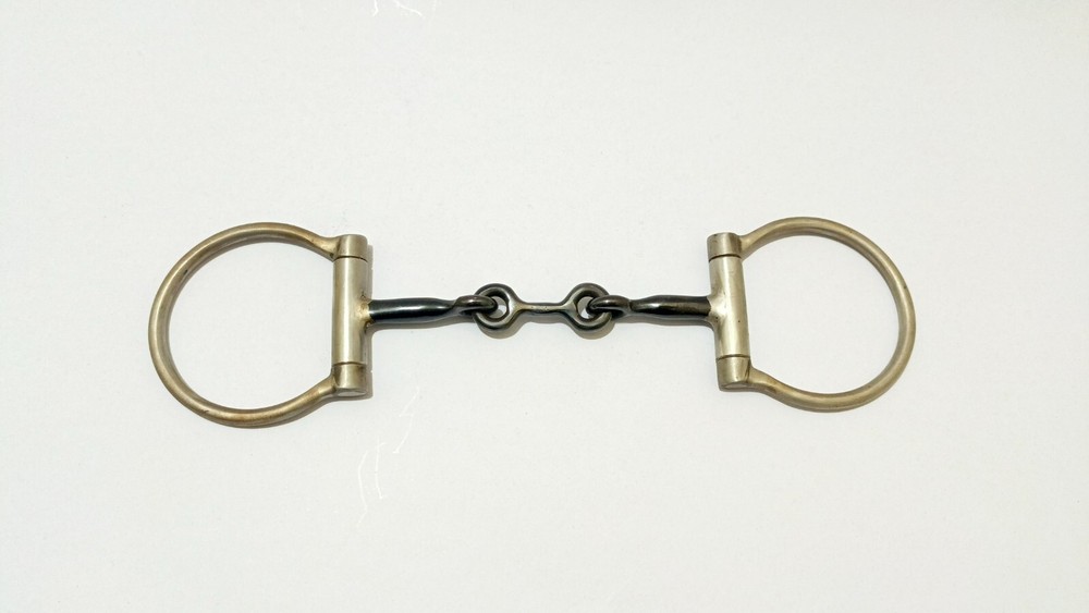 Blue Sweet Iron D Ring Horse Bit barrel Copper Roller Snaffle Bit