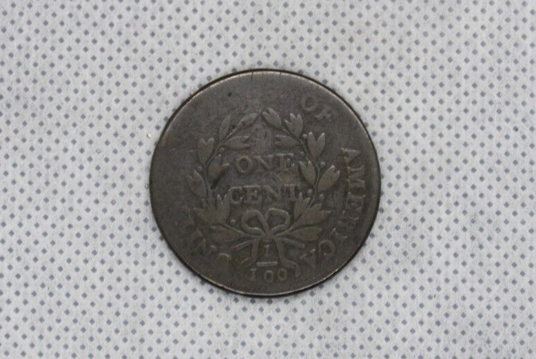 1801 Large One Cent Coin Normal Reverse