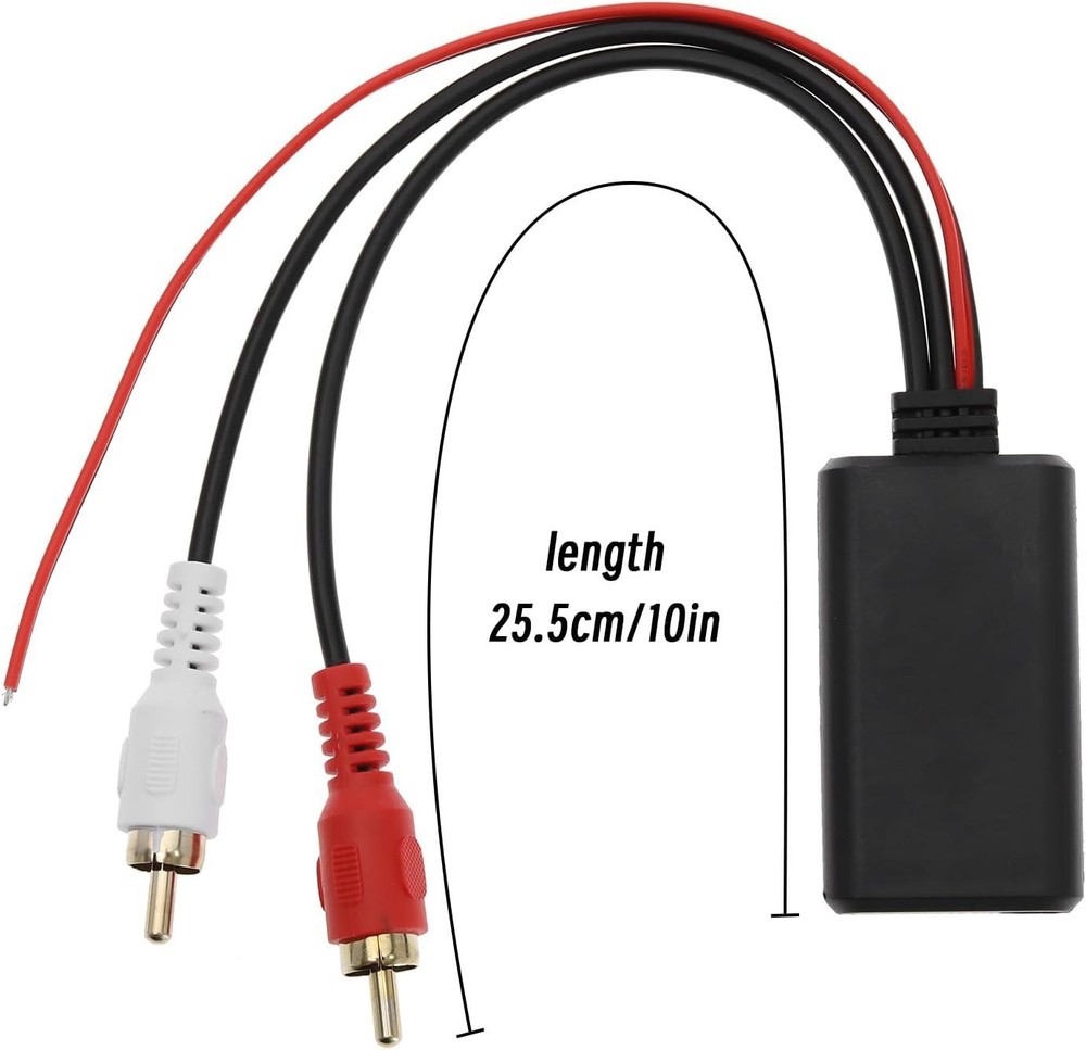 Car Bluetooth 5.0 Audio Adapter 2 RCA Input Wireless Bluetooth AUX Module Adapte