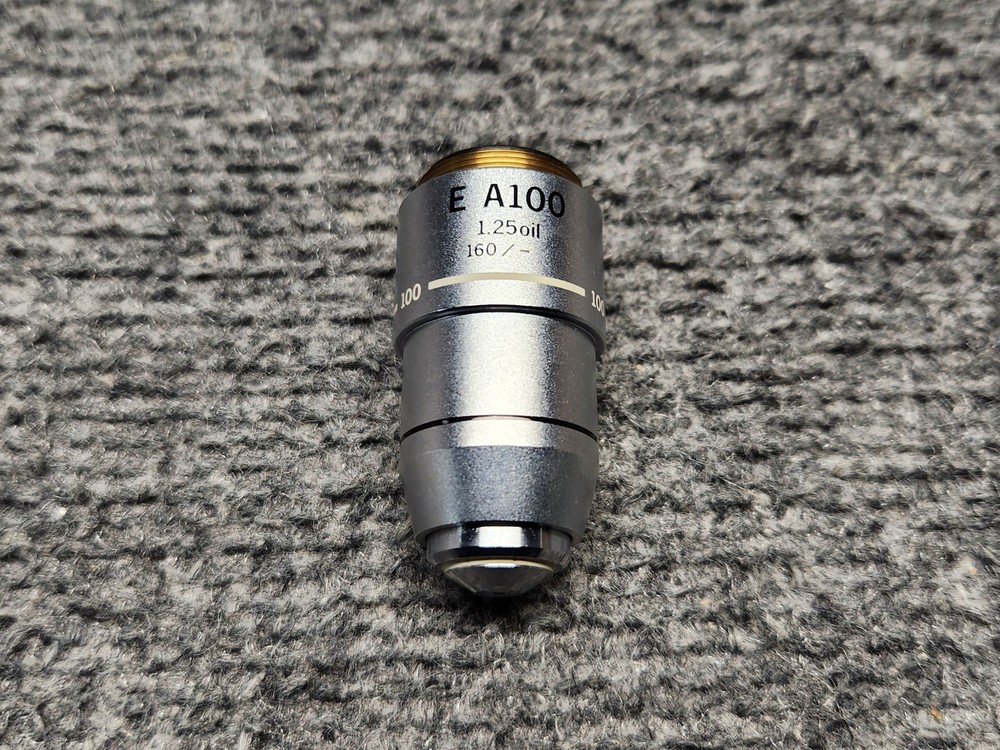 Olympus 100 E A100 1.25 Oil 160/~ Microscope Objective Lens