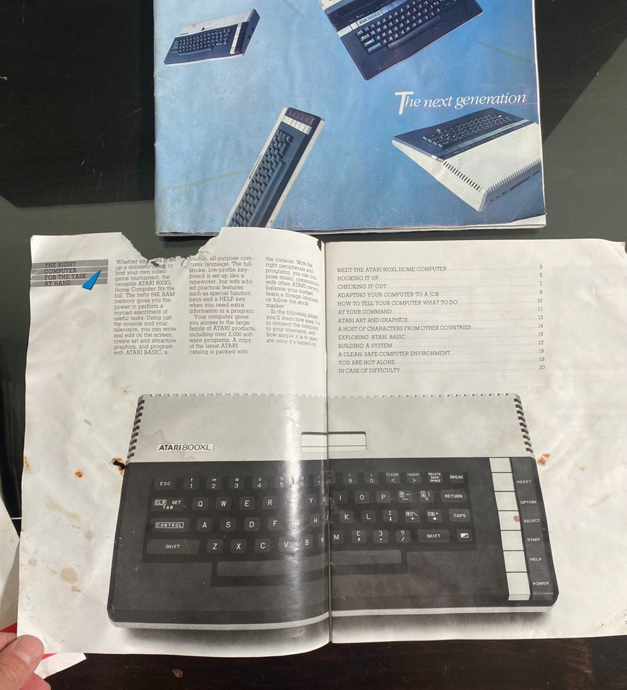 Vintage ATARI 800/XL Home Computer Owner's Guide DOS 3 Reference & Brochure