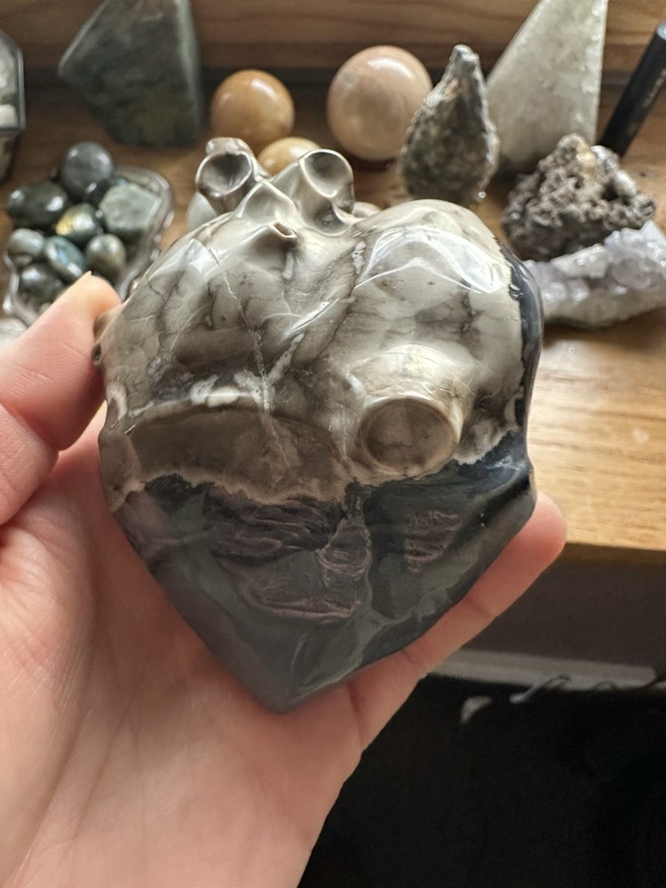 Volcano Agate Anatomical Heart