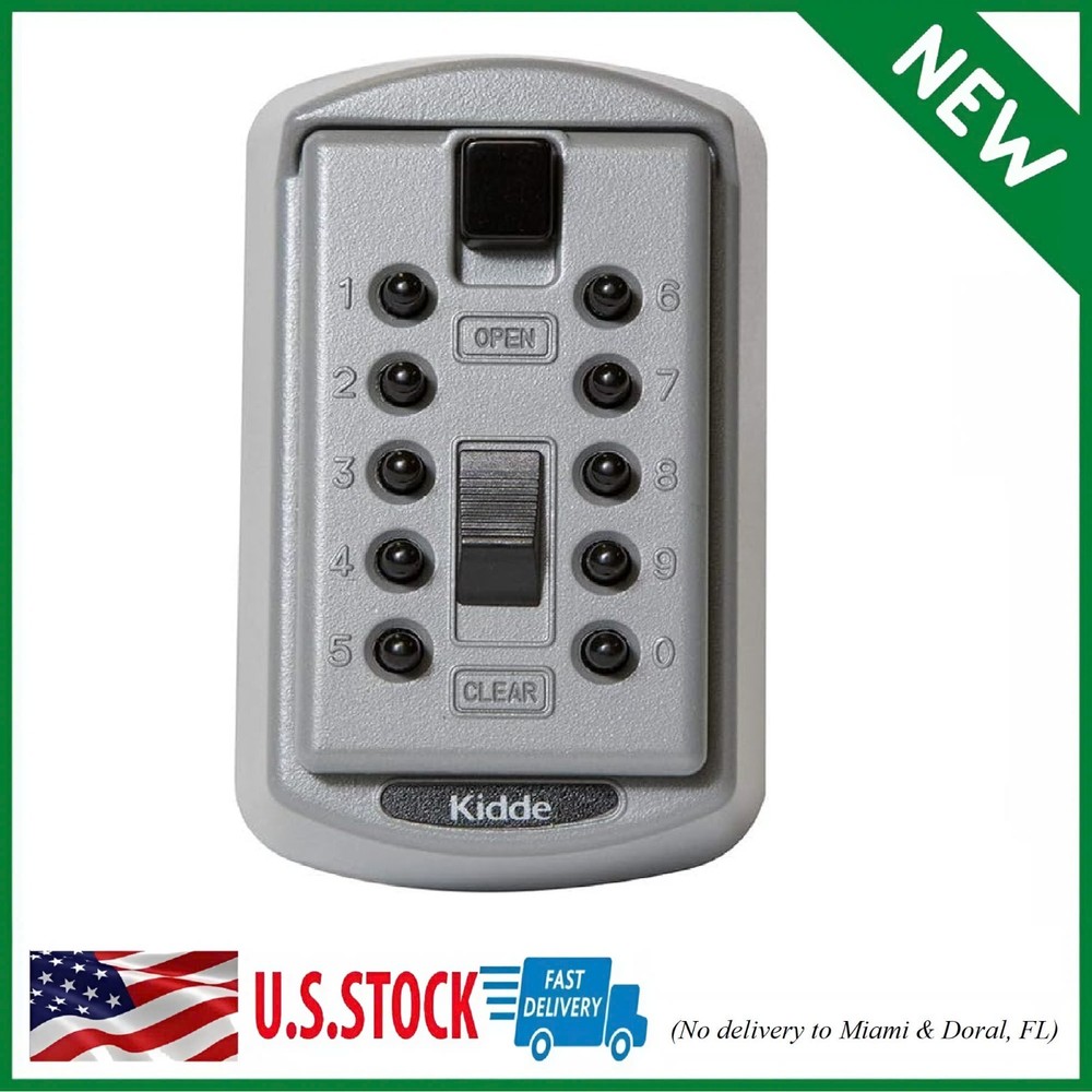 Titanium Gray 2 Key Combination Lock Safe For Wall Mount Key Storage