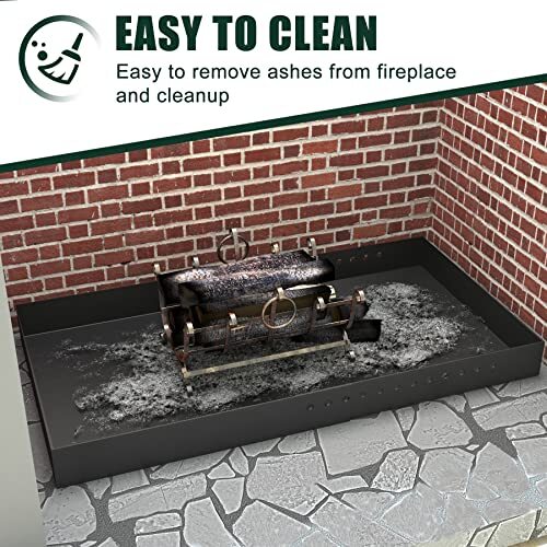 Adjustable Fireplace Tray, Expandable Ash Pan for Ash Collection, Galvanized