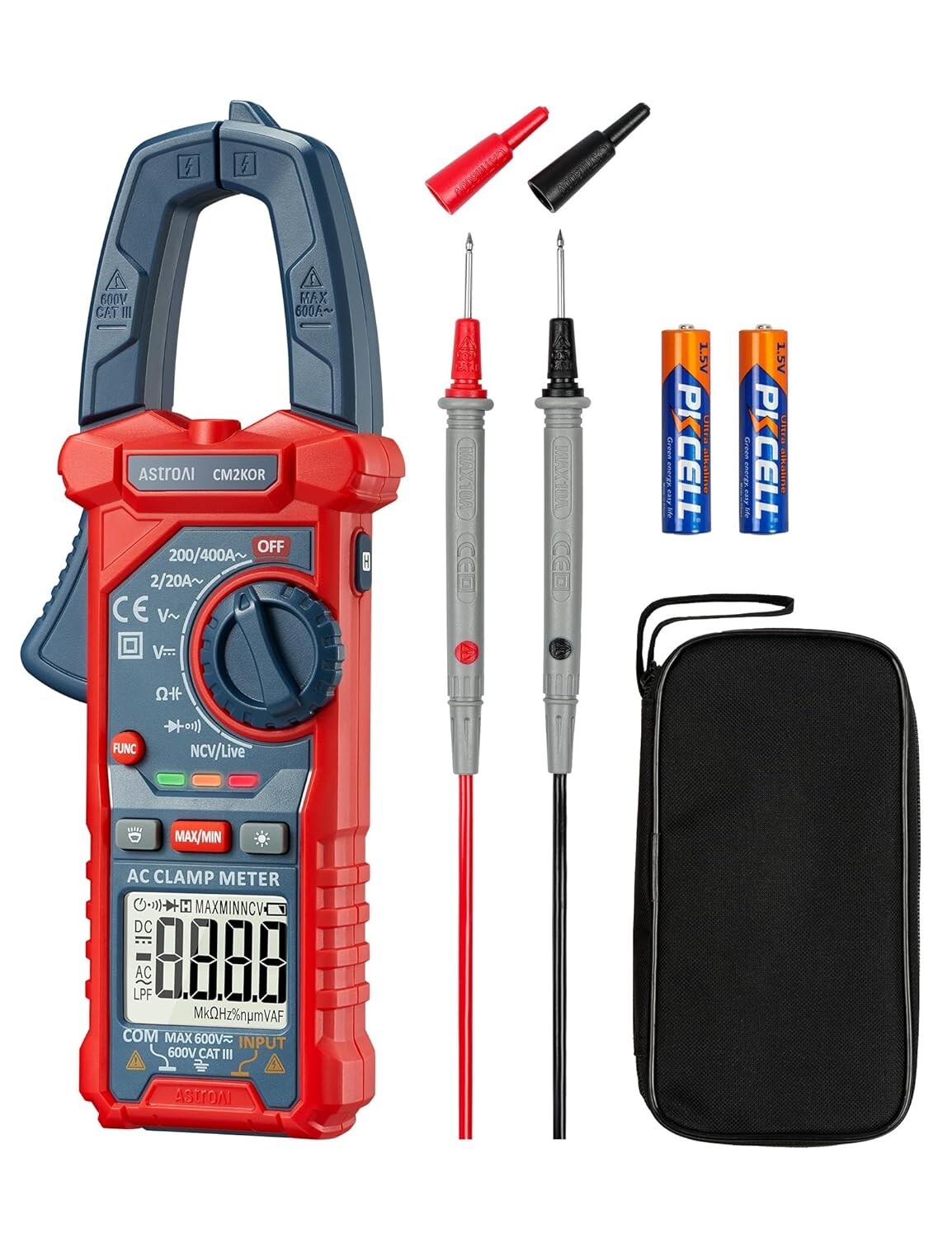 AstroAI Digital Clamp Meter Multimeter 2000 Counts Amp Voltage Tester BRAND NEW