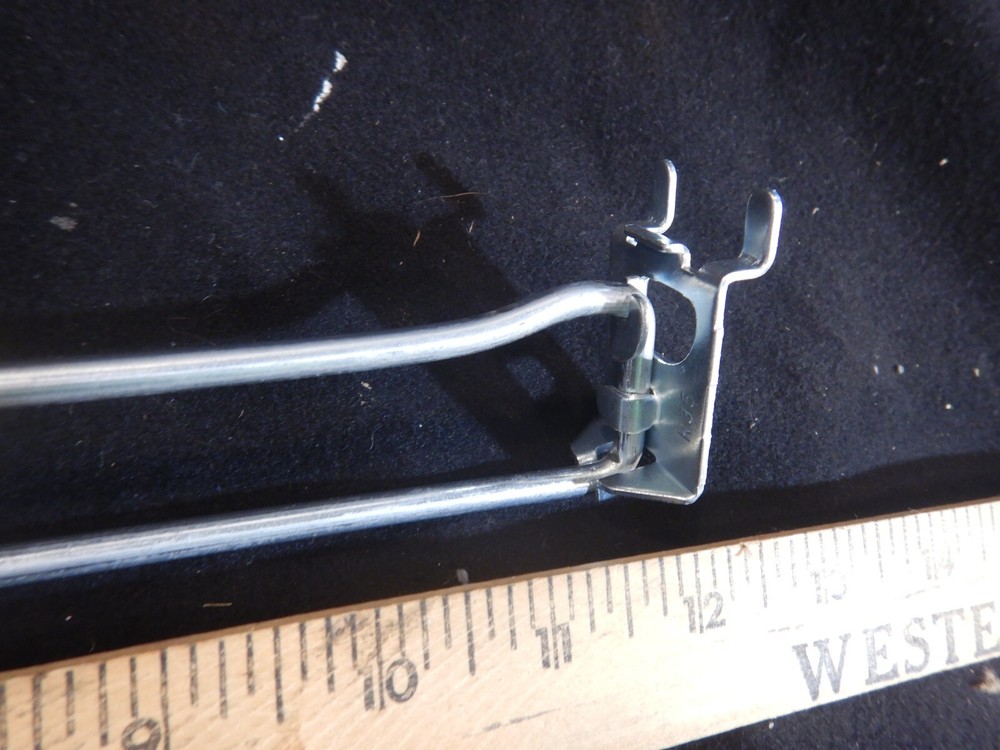 50 Pack 10" Hook with Label Holder for Pegboard Retail Display Use