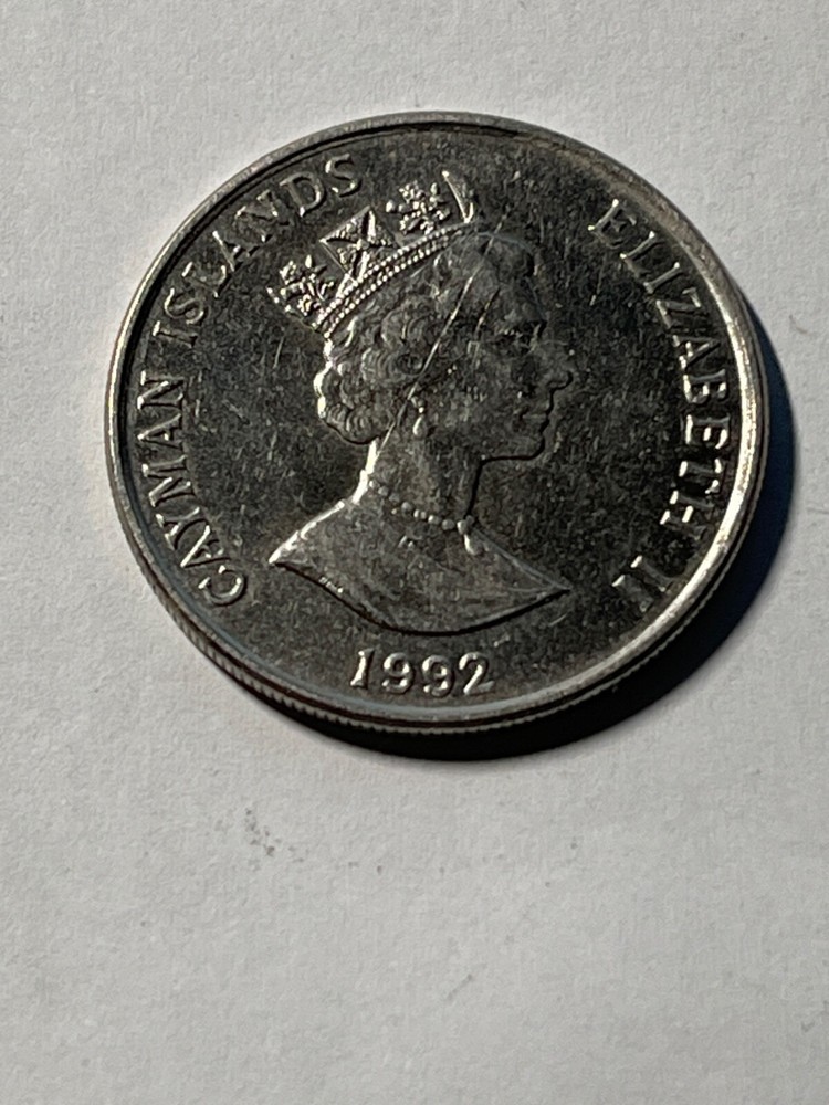 1992 Cayman Islands 25 Cents
