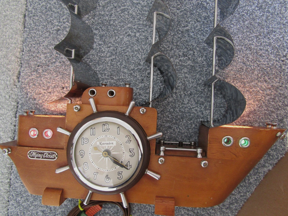 Clipper Ship Clock & Night Light, United Clock Corp.