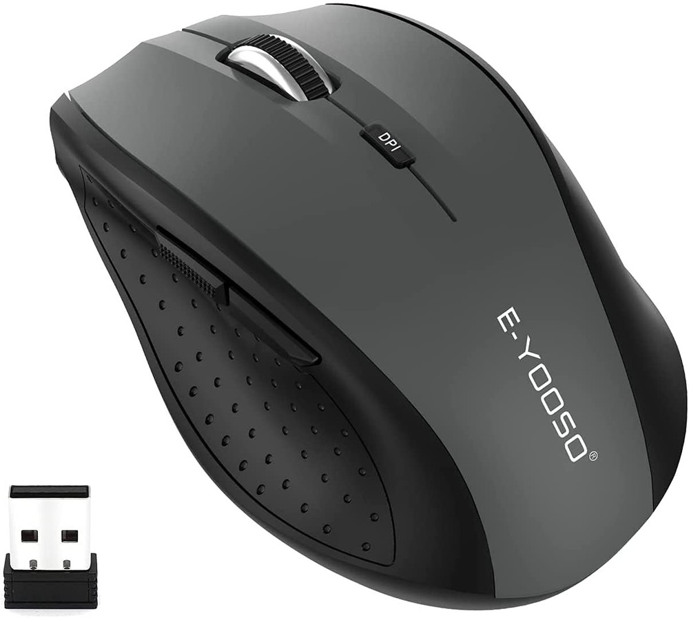 E-YOOSO Wireless Mouse for Laptop, Portable Optical Computer Mouse, 6 Buttons...