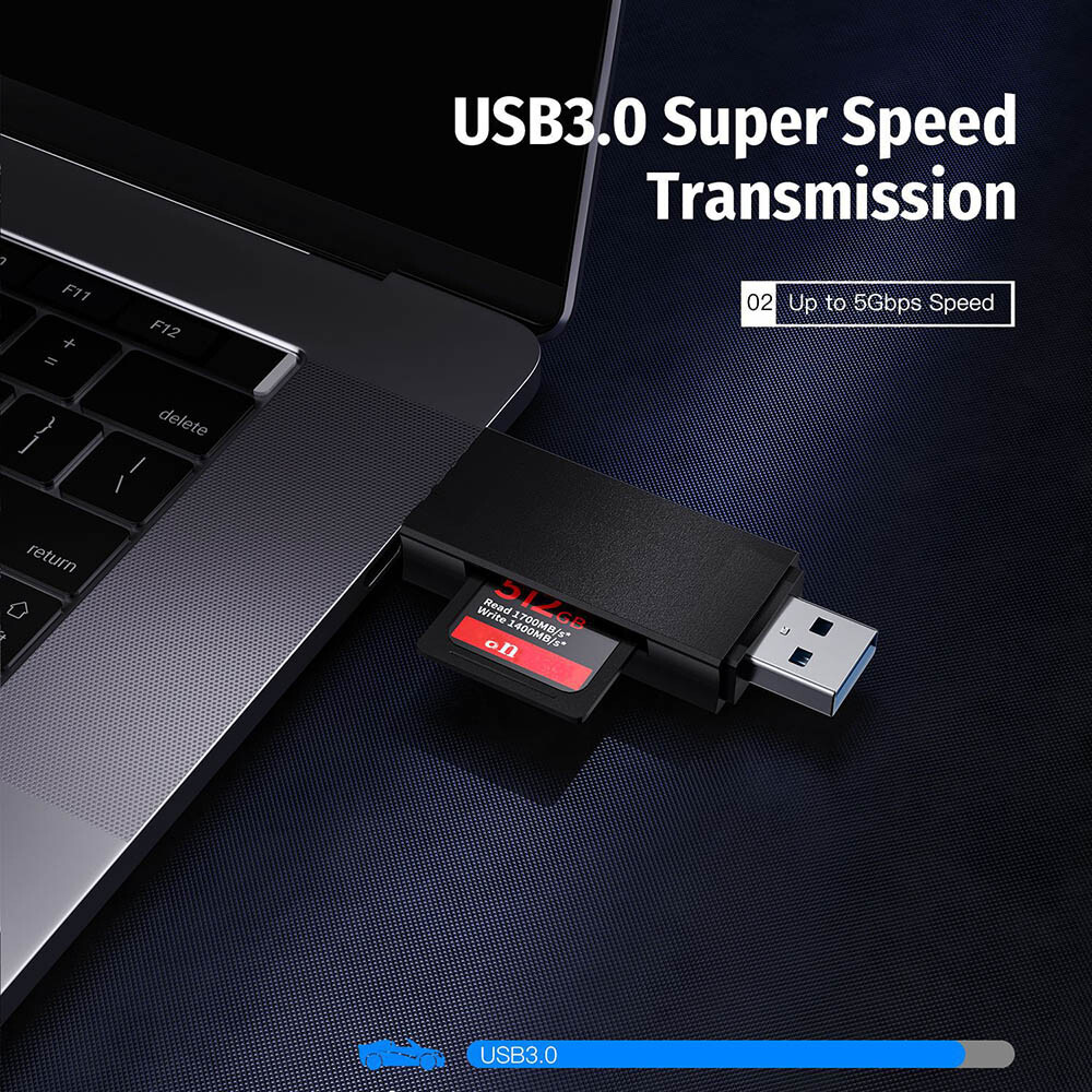 MMC Card Case USB-C SD/TF Card Reader HUB for iPhone Android Trail Camera Drone