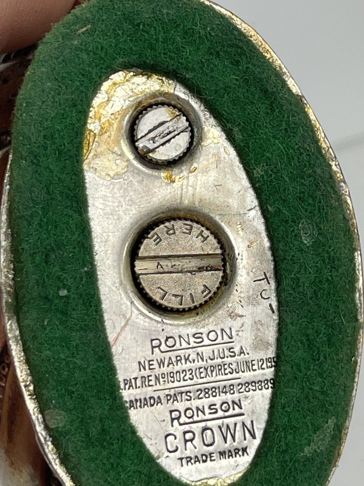 Silver plate Large table lighter Ronson Crown Excellent