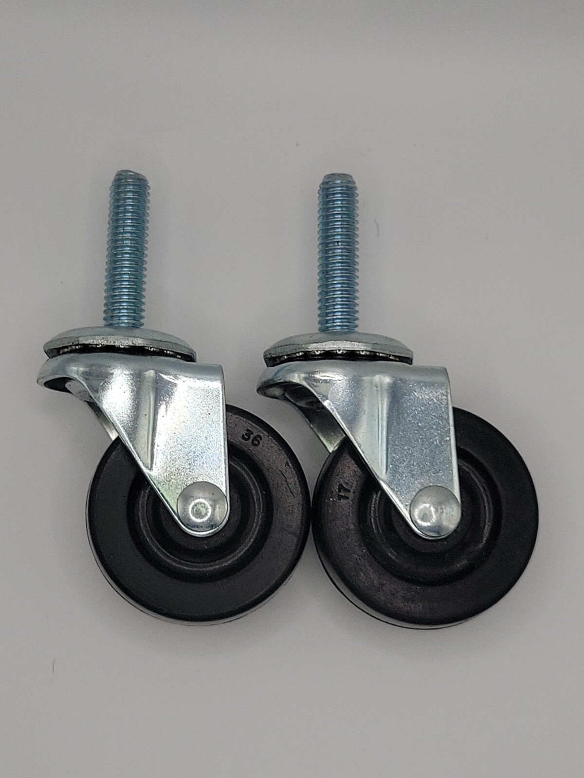 2" Replacement Caster Wheel Set Threaded Stud Colson Mfg Metro Shelf Chair Desk