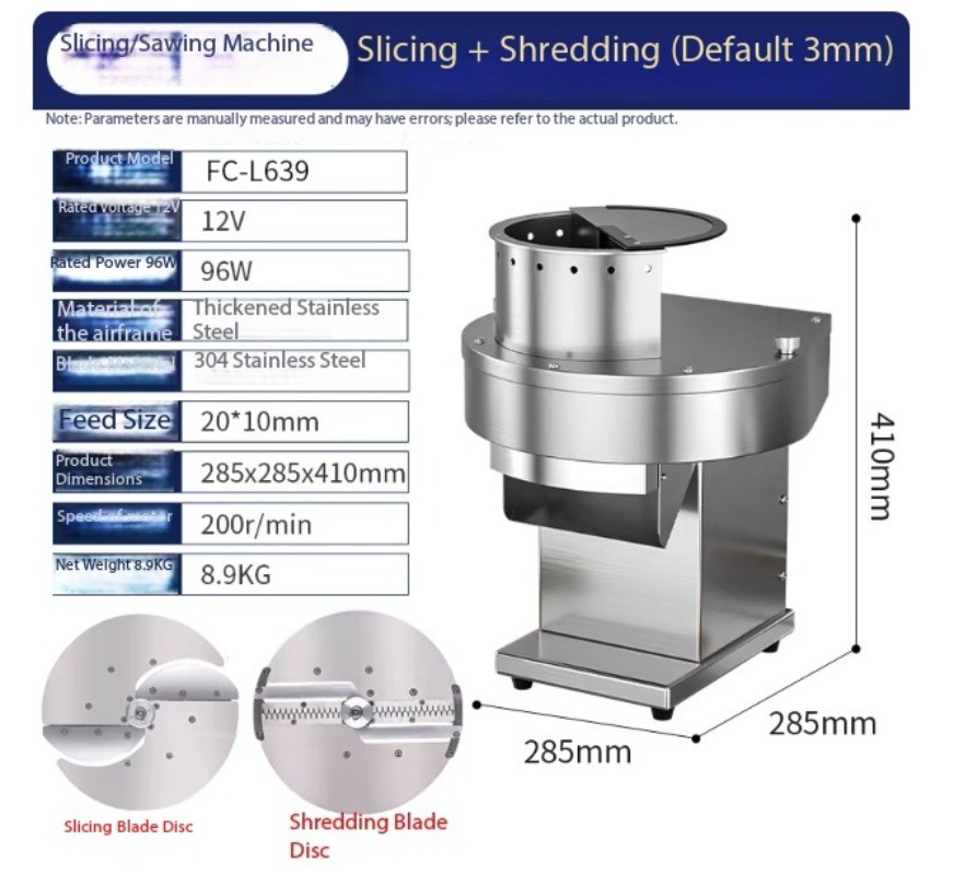 Commercial Fully Automatic Multi-Function Vegetable Slicer and Julienne Cutter