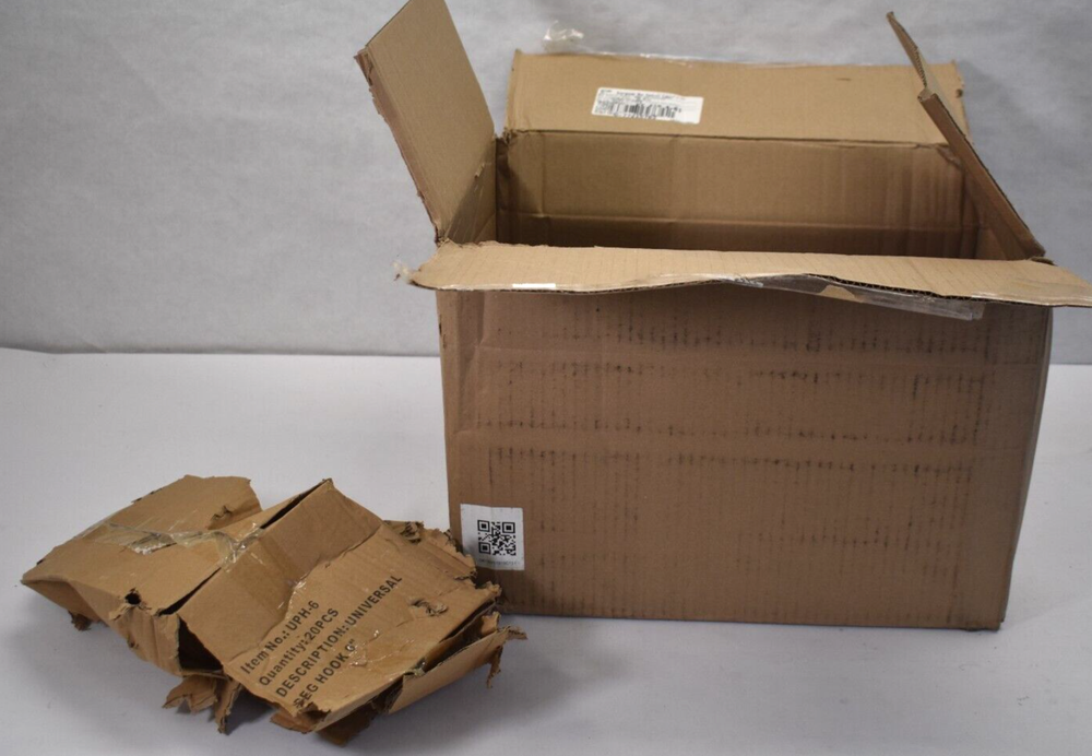 Bulk Pack Universal Peg Hooks 6" UPH-6 Black For 1/4" Pegboard Mounting Support