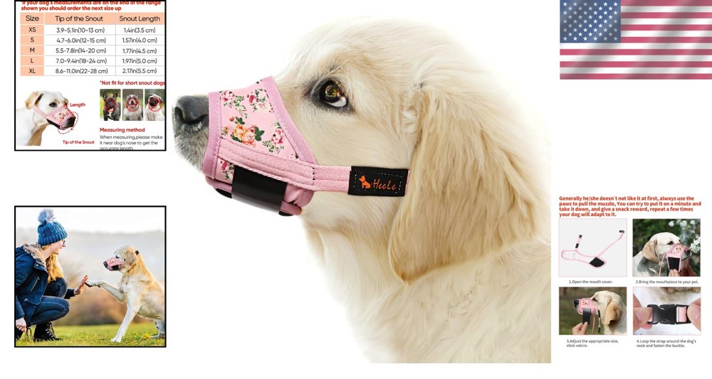 Comfortable & Secure Dog Muzzle - Breathable Design for Small to Large Dogs