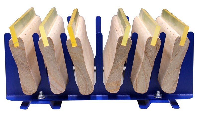 Desktop 6 Layer Horizontal Screen Squeegee Rack with Non-Slip Mat Scraper Holder