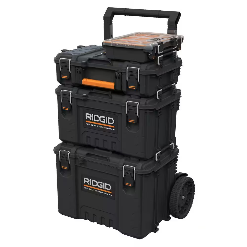 Pro Gear System Gen 2.0 Stackable Rolling Tool Box , 22 In. Heavy Duty Tool Box,