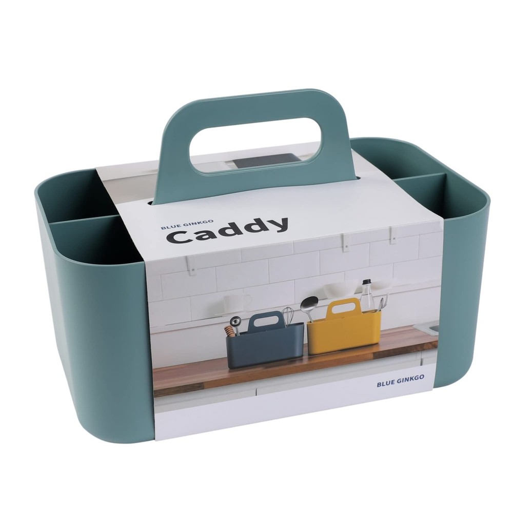 BLUE GINKGO Stackable Organizer Caddy – Korean-Made Portable Tote for Bathroo...