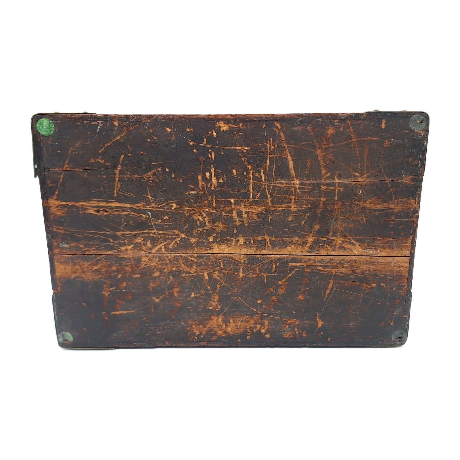 Antique Quarter Sawn Tiger Oak Silver / Flatware Chest Brass Handles Small