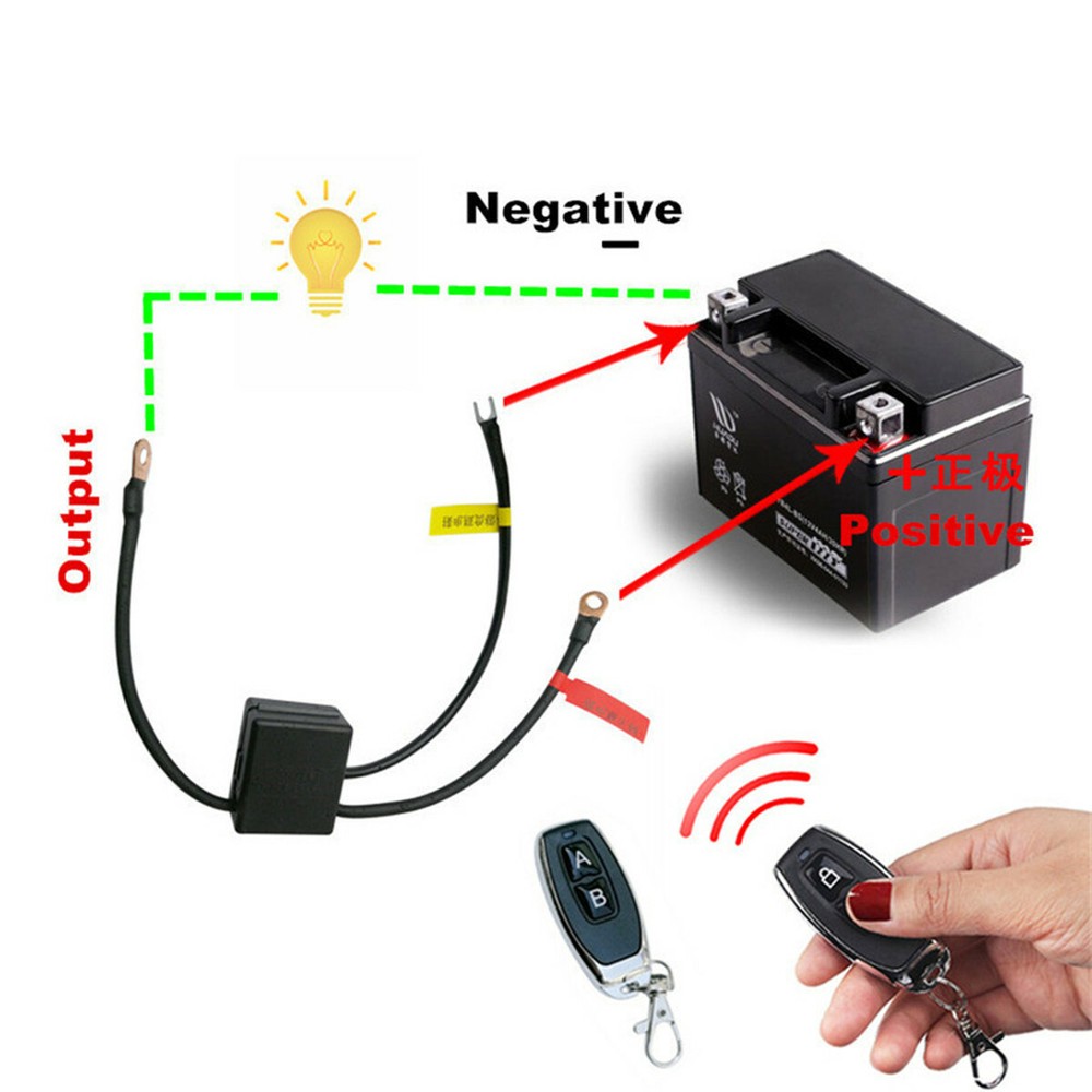 Motorcycle Battery Disconnect Cut Off Isolator Master Switch Dual Remote Control