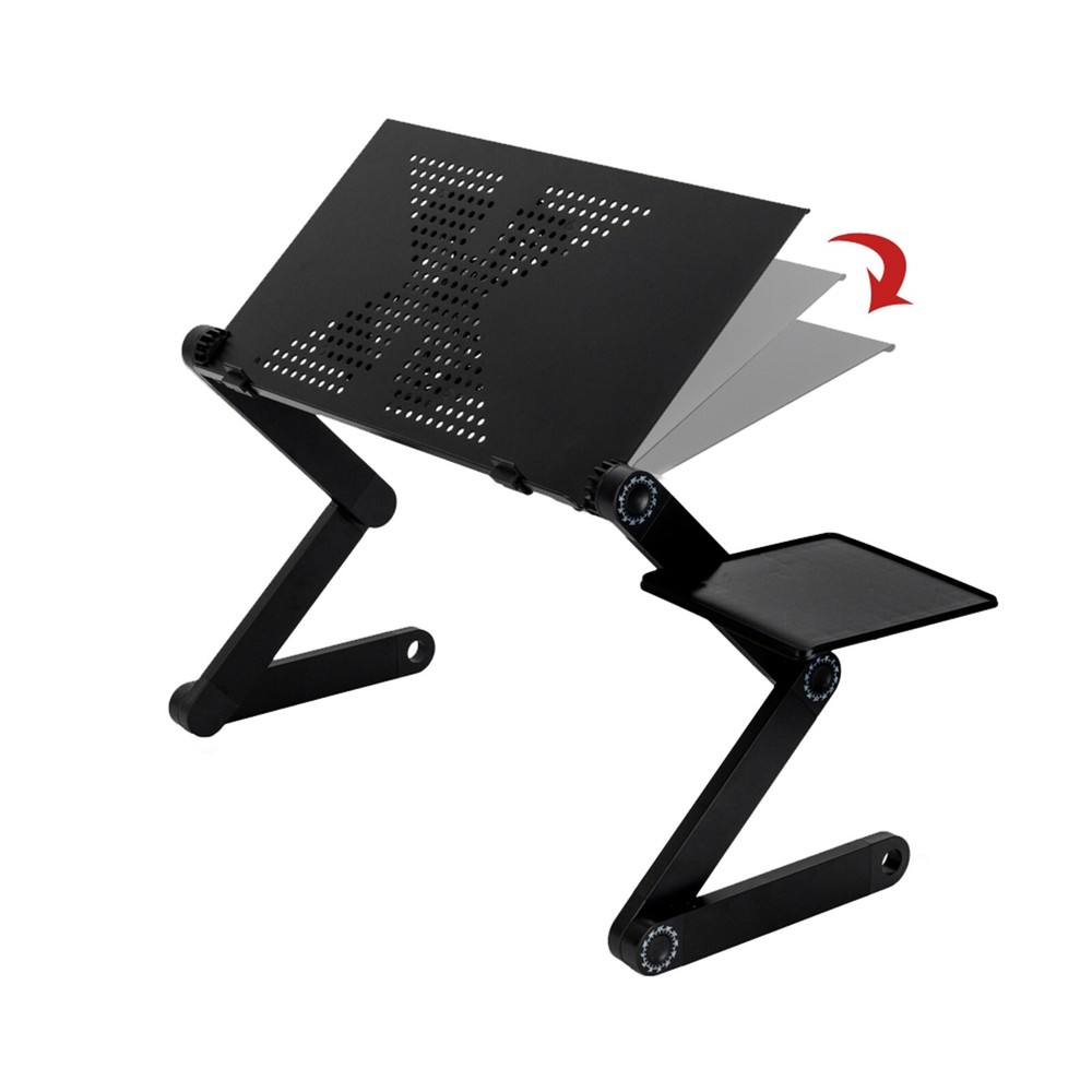 US 360°Adjustable Laptop Table Stand Lap Sofa Bed Tray Foldable PC Notebook Desk