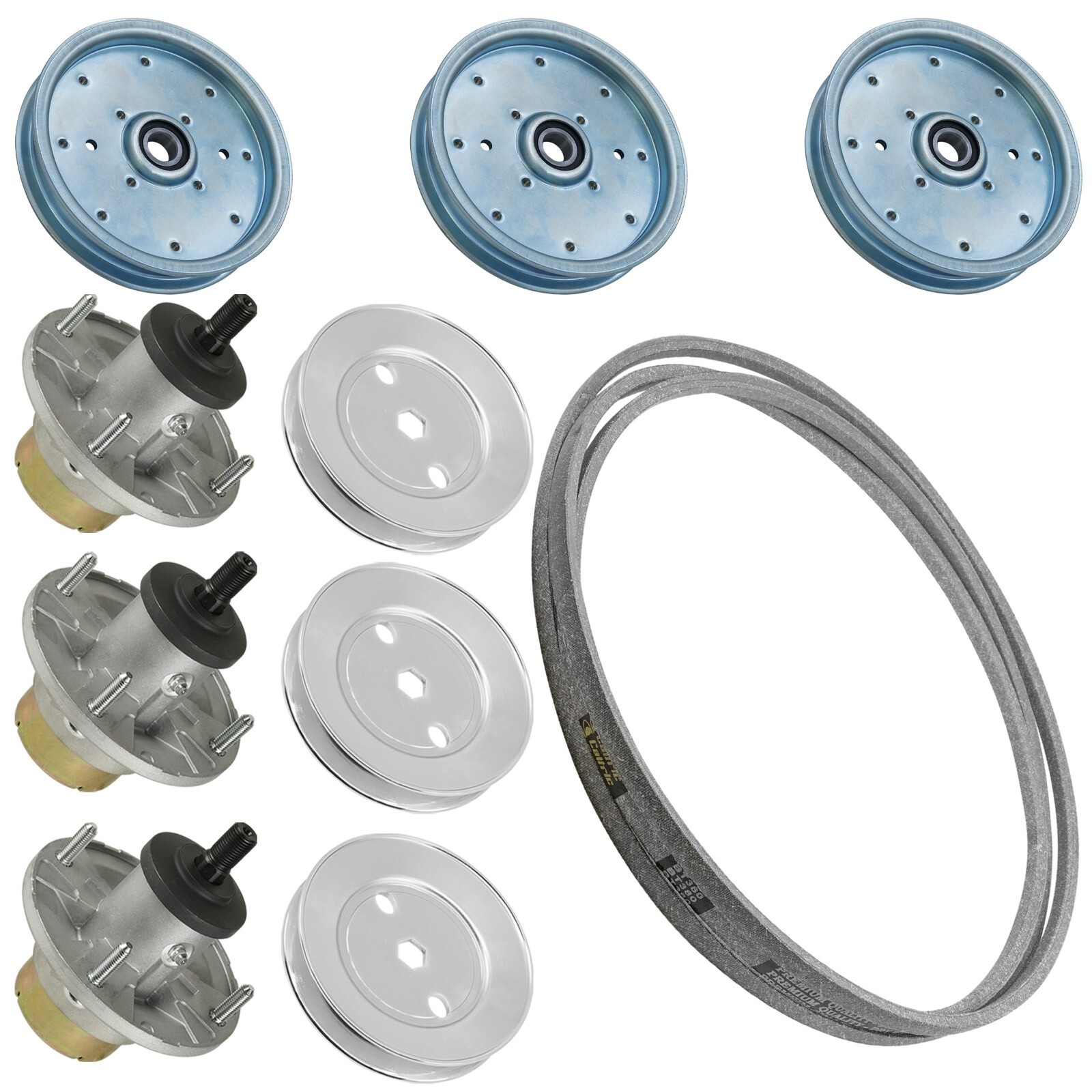 Deck Spindle w/ Pulley Belt for John Deere Z325E Z330M Z330R Z355E ZTrak 48"