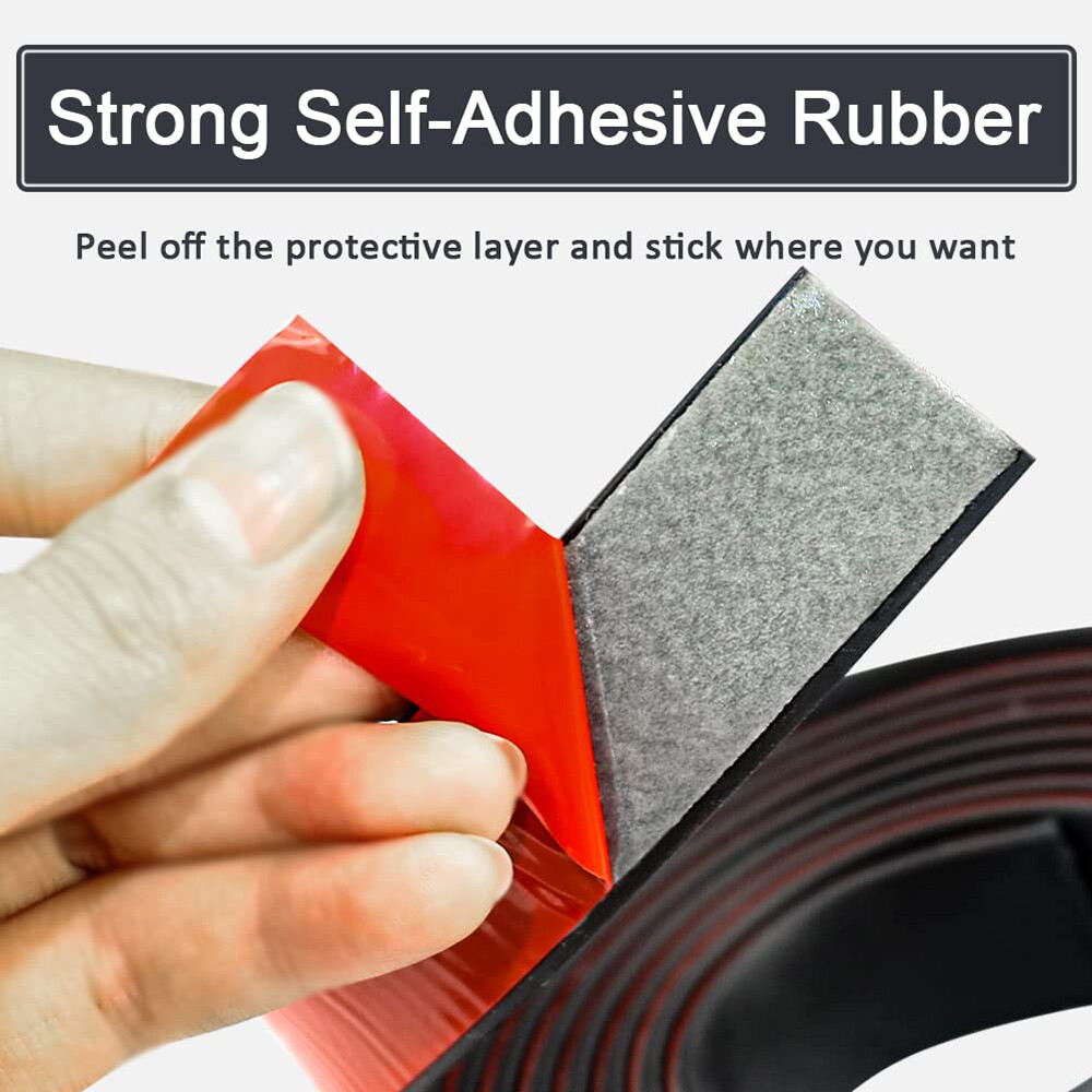 Self Adhesive Rubber Strip Pads Adhesive Backed Solid Seals Gasket - All Sizes