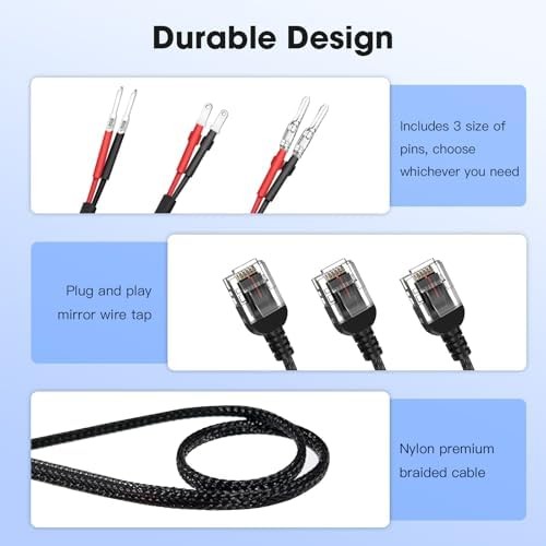 Radar detector mirror power cable pack