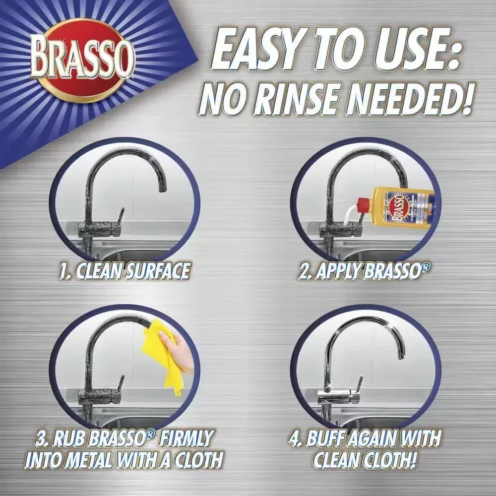 Brasso Multi-Purpose Metal Polish 8 Oz. (3-Pack)