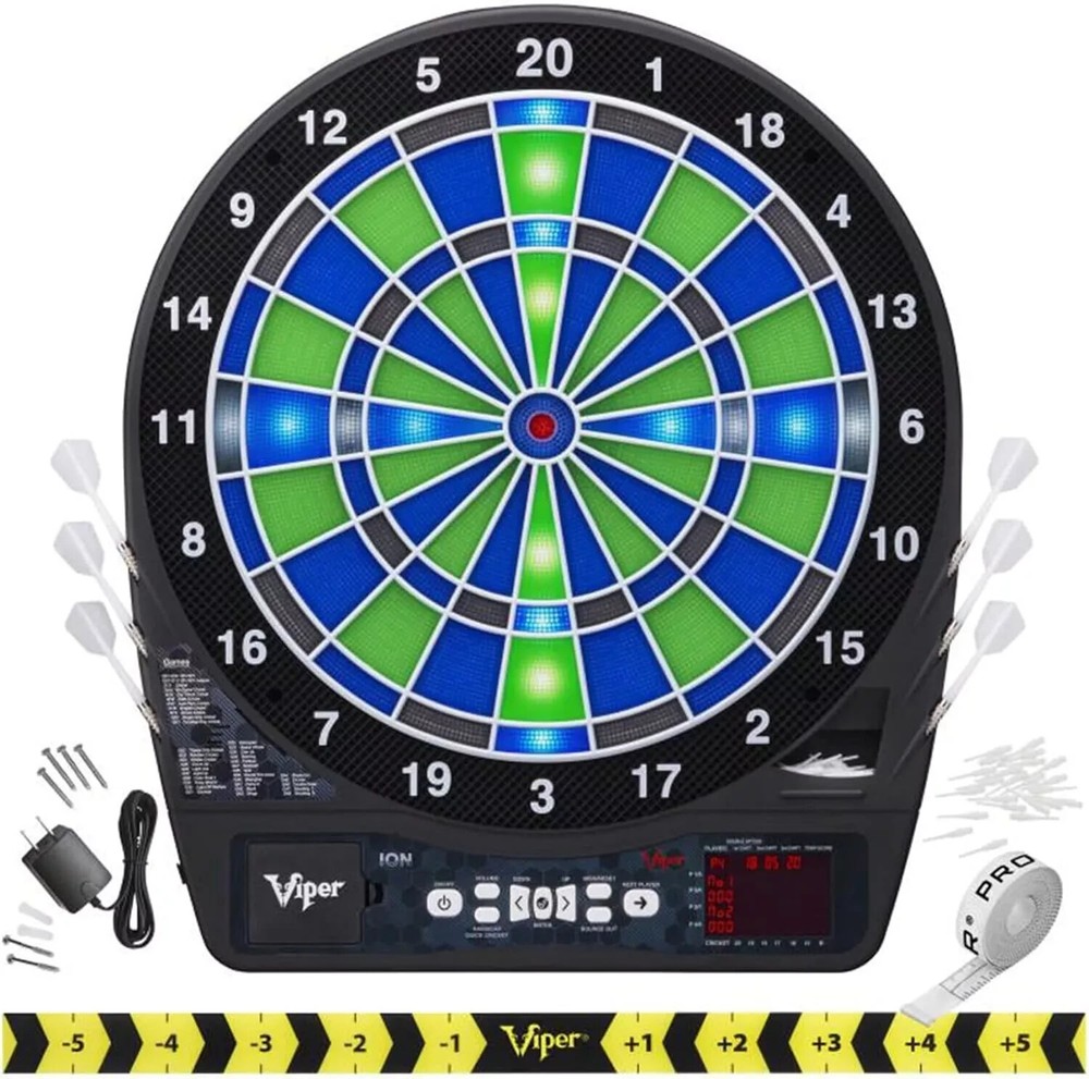 Viper Ion Electronic Dartboard, Illuminated Segments, Light Based Games