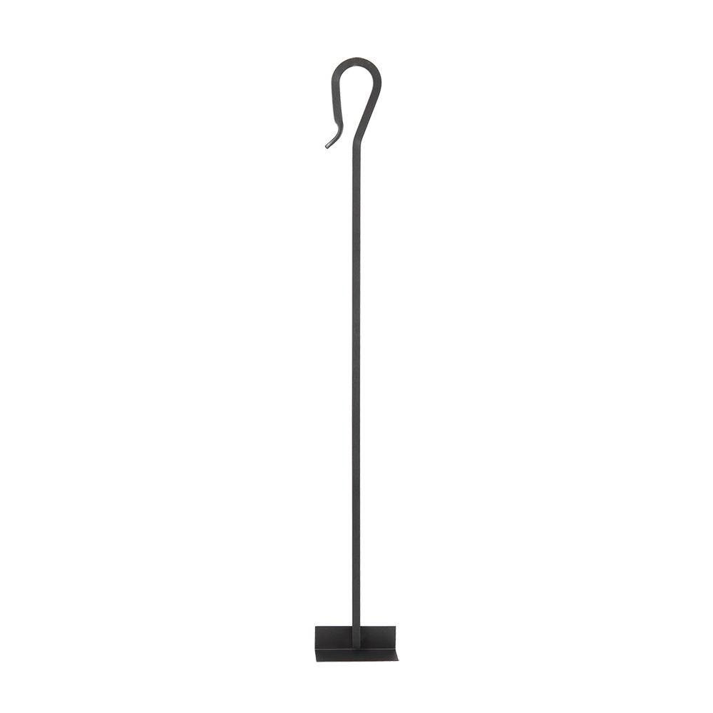 Shepherd'S Hook 28 In. Tall Fireplace Ash Hoe Tool, Graphite