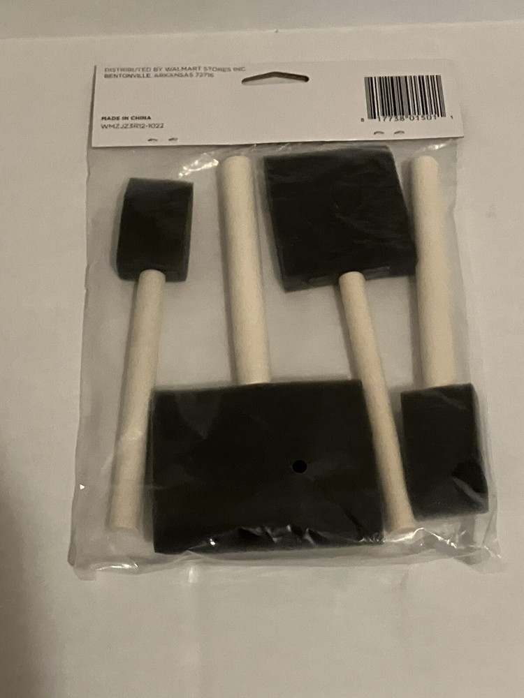 2- Art Brush Set, 4pcs Foam Brushes Set