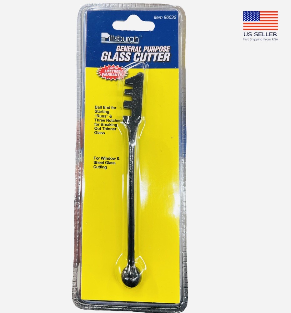 Glass Cutter Pittsburgh GENERAL PURPOSE NEW IN PACKAGE  For Window & Sheet glass