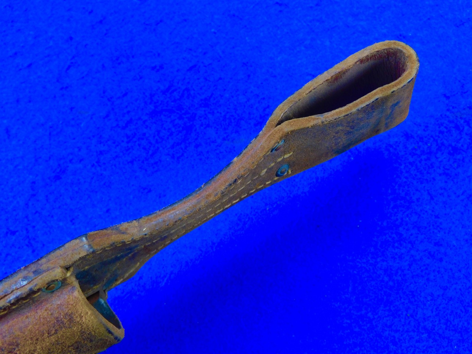 German Germany WW1 Mauser K98 Butcher Bayonet Maker Marked Leather Frog