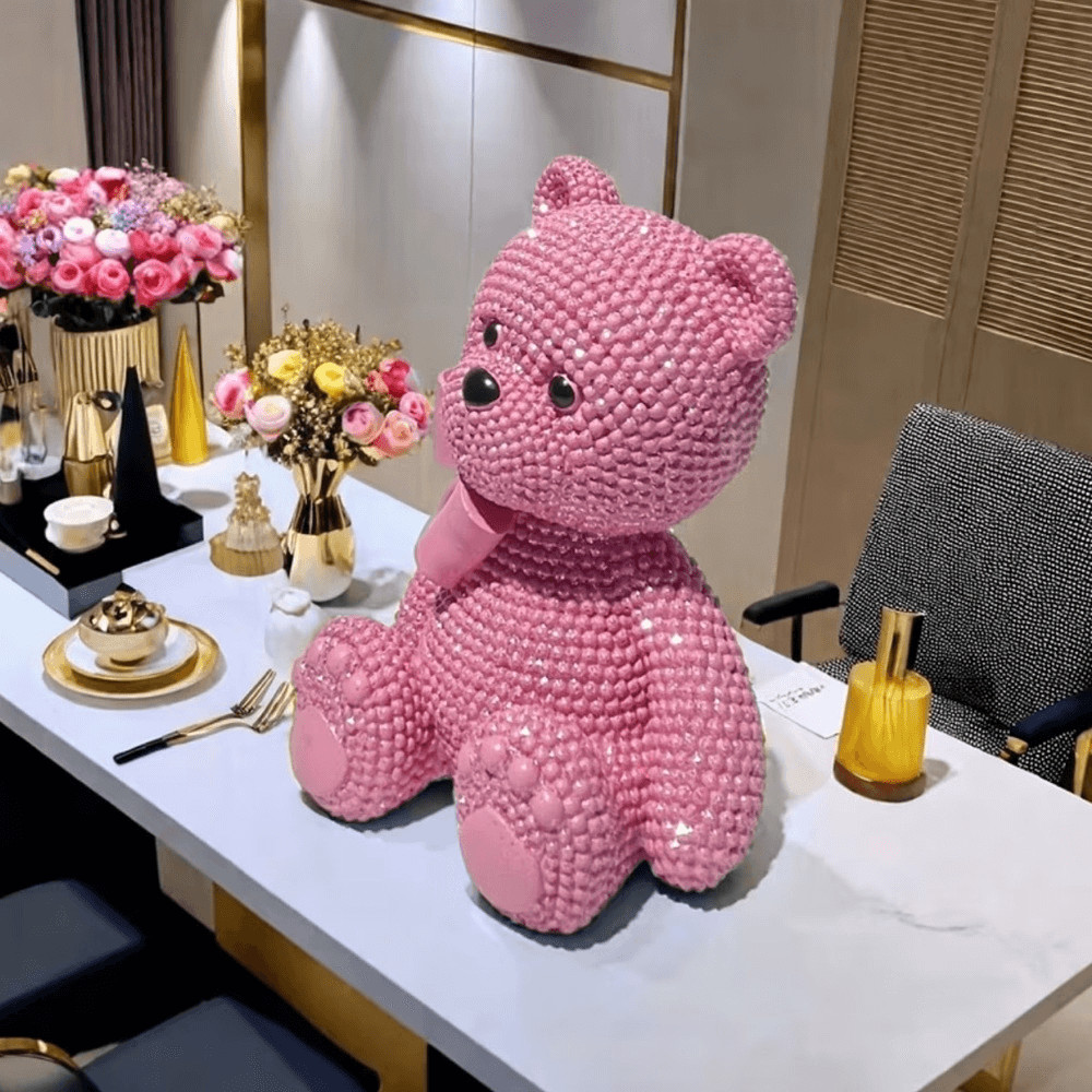 Pink Teddy Bear Home Accent Decor