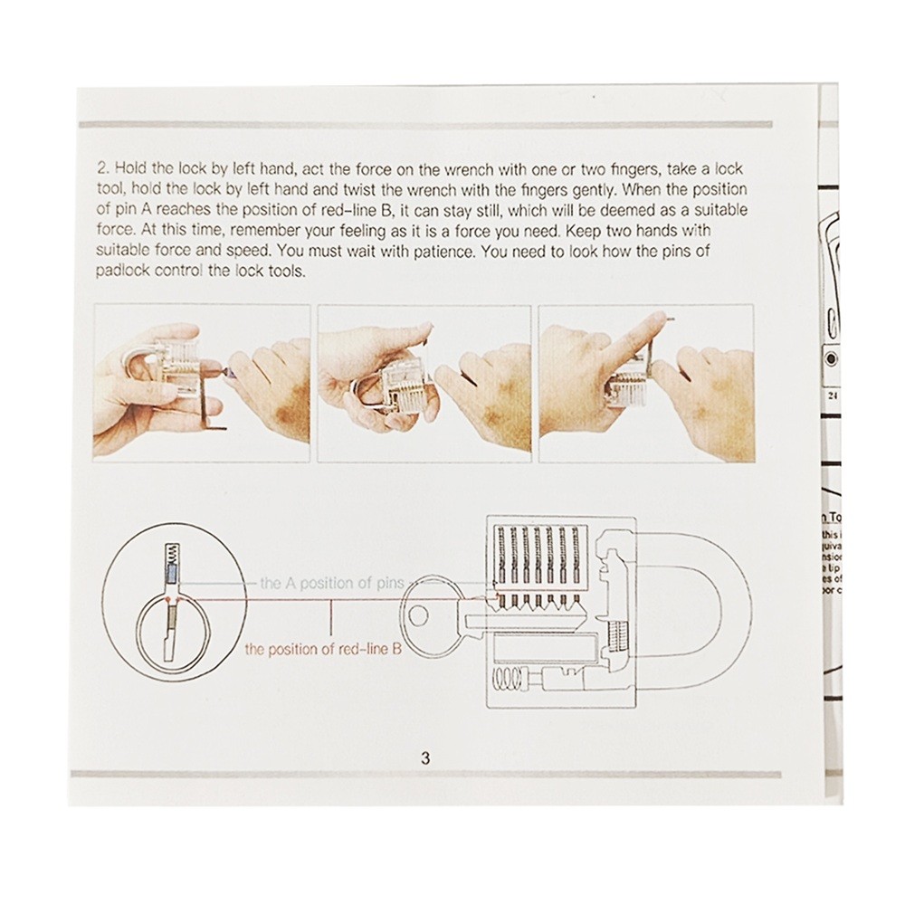 Key Removal & Training Practice Professional Tools Kit Training Lock Set