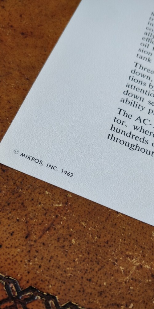 1962 ~ Mikros Inc. ~ Automatic Controller for Vacuum Systems Model AC-1