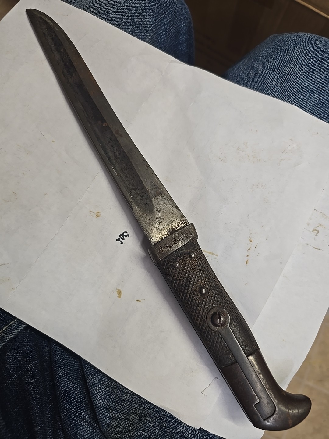 Rare K98 German Mauser M1884/98 STD ISSUE Sidearm Bayonet Birdshead Pommel