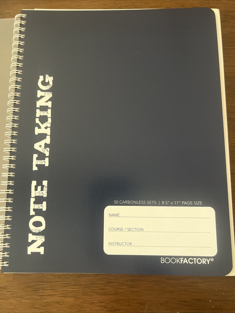 Carbonless Notebook BookFactory Note Taking Notebook