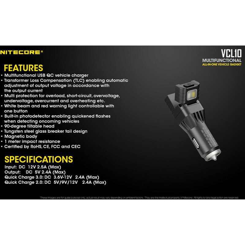 New Nitecore Multifunction Vehicle Gadget VCL10