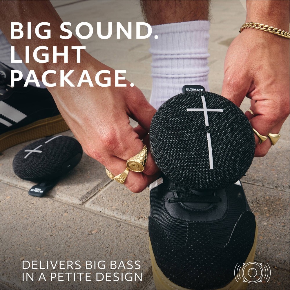 Ultimate Ears MINIROLL Ultra-Portable Waterproof Bluetooth Speaker (Black)