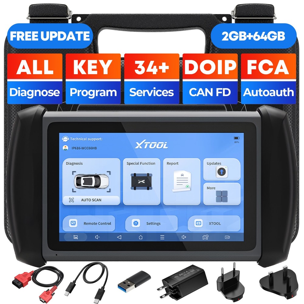 XTOOL IP616 V2.0 Car OBD2 Scanner Key Programmer Full System Diagnostic Tool SRS