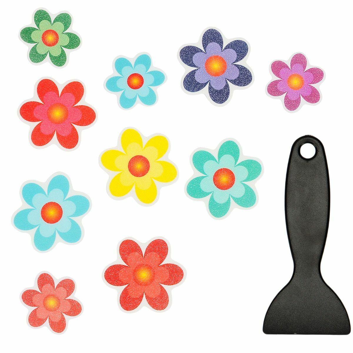 Non Slip Flower Stickers Decals Tape Mat for Bath Tub Stairs Shower Appliques