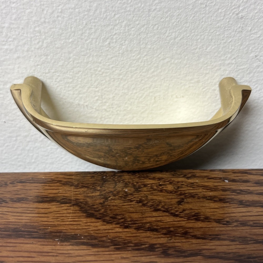 Ultra Hardware #59217 Solid Brass Drawer Pull 3” Center Polished Brass Finish