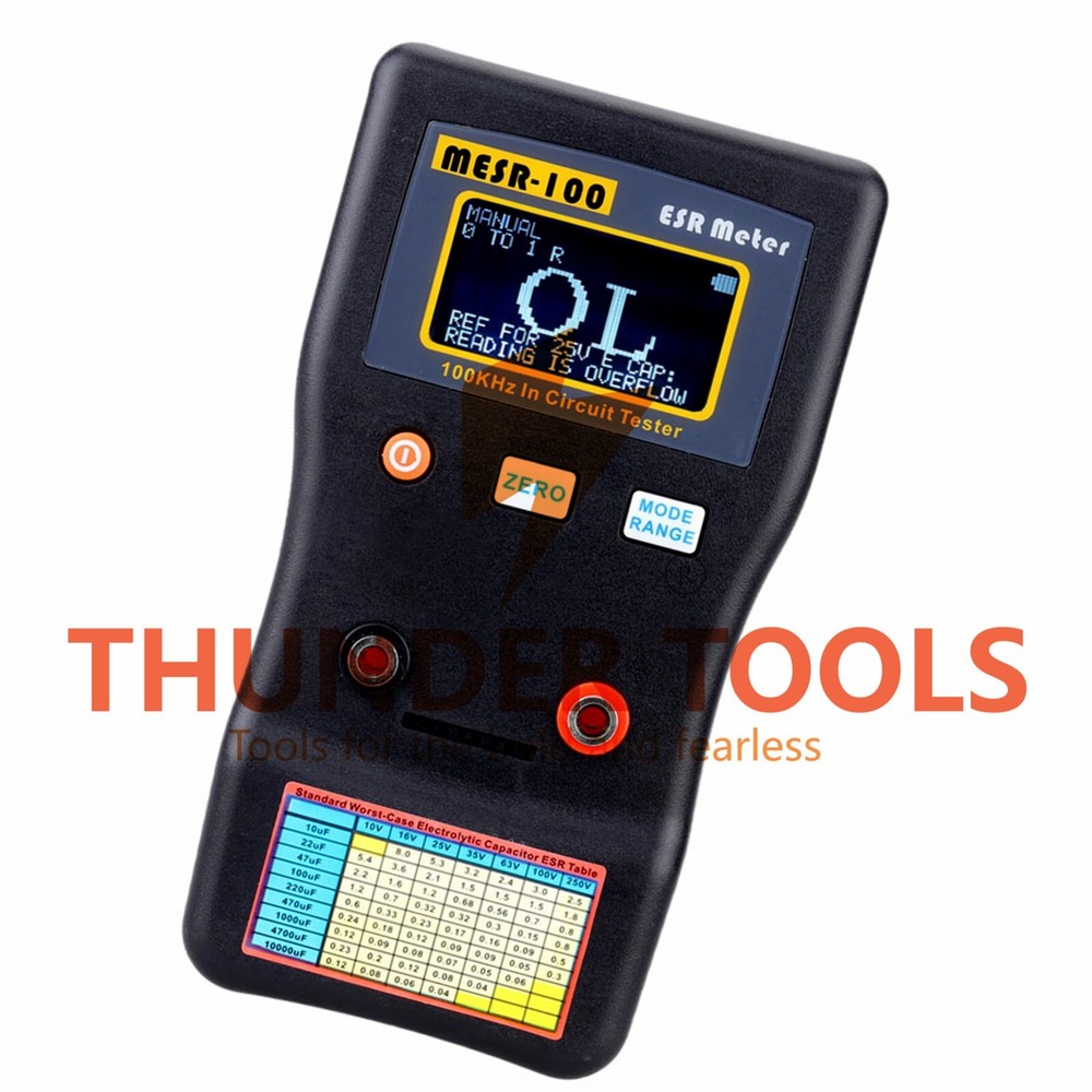 Thunder Tools MESR-100 ESR Capacitance Ohm Meter Professional Measuring