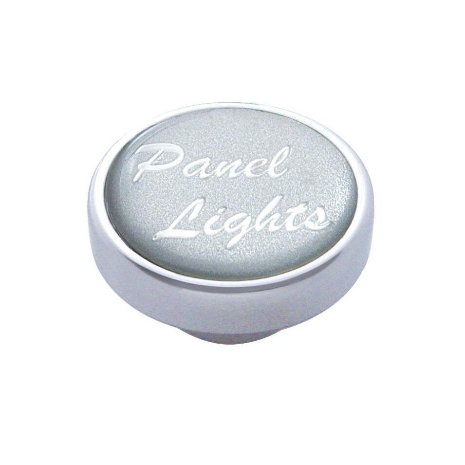 Small Chrome "Panel Lights" Dash Knob - Silver Glossy Sticker