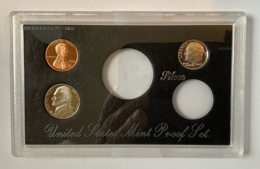 1998-S Silver Proof Dime + Proof Nickel & Cent ~ Partial Set ~ No Box or COA
