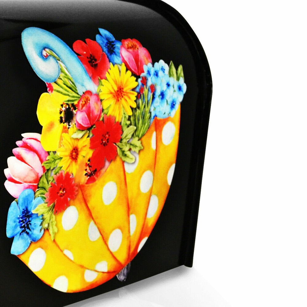 Mailbox Magnet (Partial Cover) Spring Umbrella for Black Mail Box Custom Address