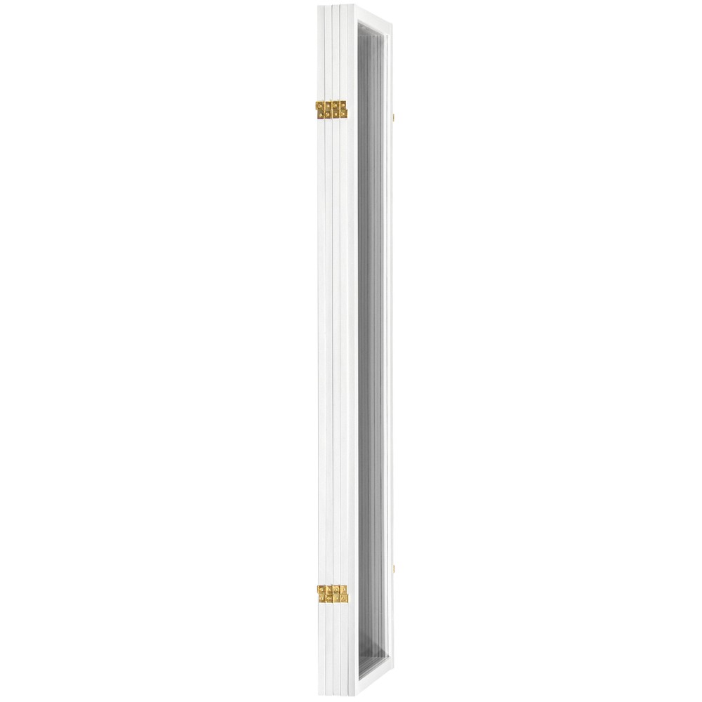 6 ft. Tall Clear Plastic Partition White 5 Panel